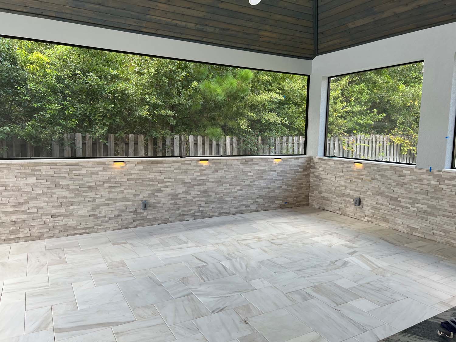 Bathroom tile installation