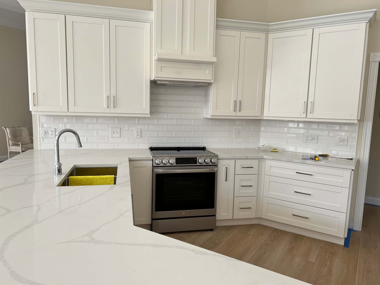 Bathroom tile installation