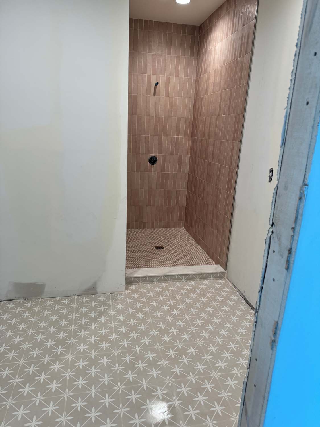 Bathroom tile installation