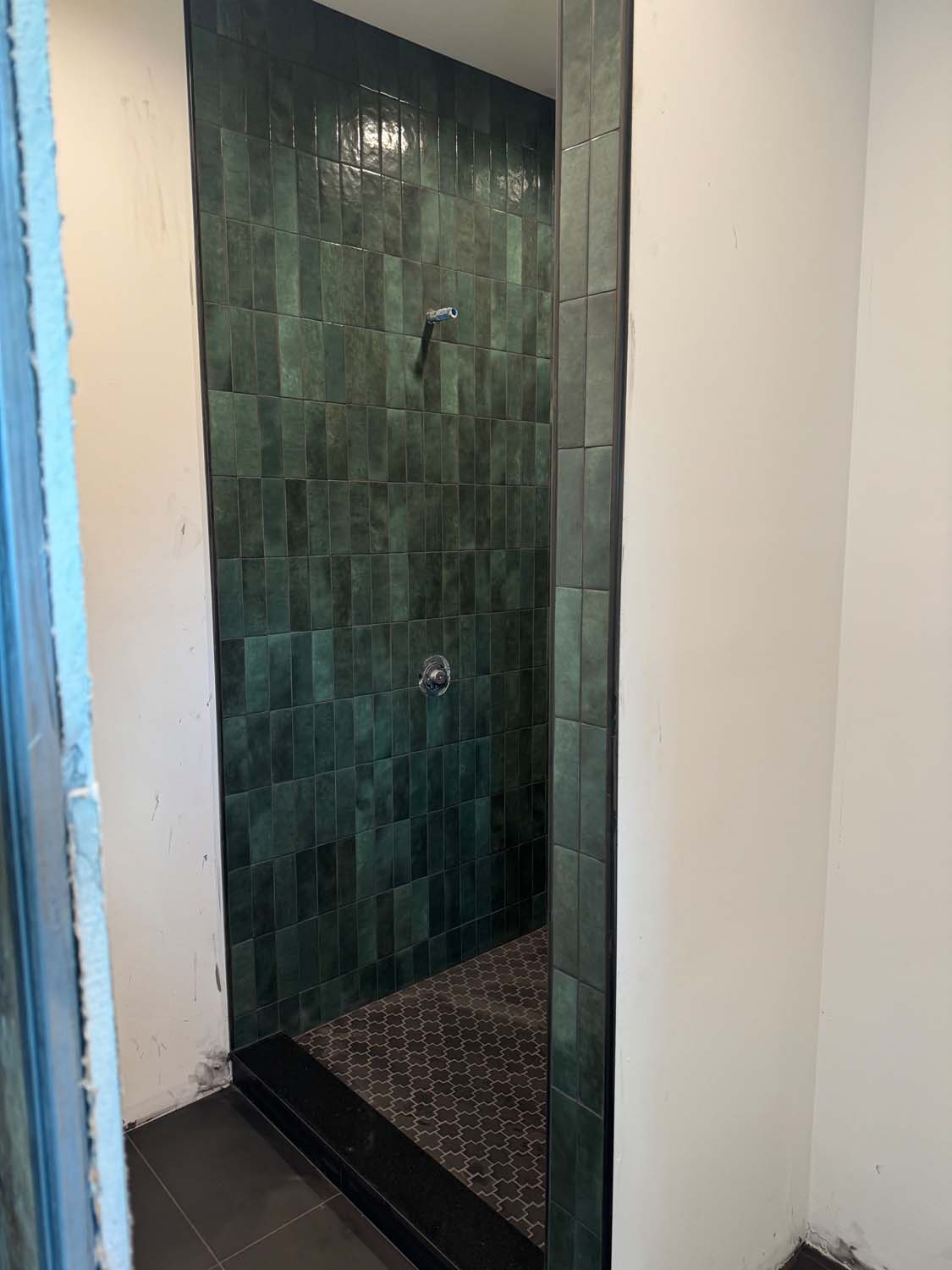 Bathroom tile installation